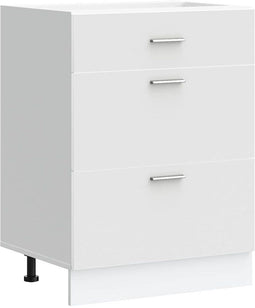 vidaXL - Keuken - onderkast - Lyon - bewerkt - hout - wit