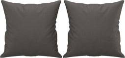 vidaXL - Sierkussens - 2 - st - 40x40 - cm - kunstleer - grijs