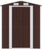 vidaXL - Tuinschuur - 192x689x223 - cm - gegalvaniseerd - staal - donkerbruin