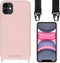 iMoshion Hoesje Geschikt voor iPhone 11 Hoesje Met Koord - iMoshion Color Backcover met koord - Nylon Strap - Roze