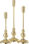 J-Line kandelaar Borne - aluminium - goud - 3 stuks