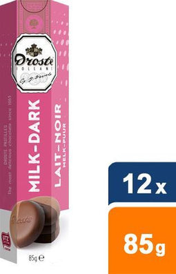 Chocolade droste pastilles melk puur 85gr | 12 stuks