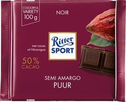 Chocolade Ritter Sport puur 100gr | 12 stuks