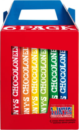 Chocolade Tony's Chocolonely Rainbowpack Classic 6 repen à 180gr | 6 stuks
