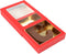 Chocoladeletter - karton - 129x89x24mm - rood - 50 stuks