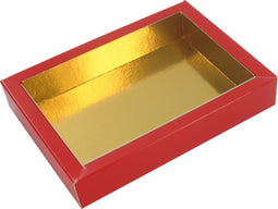 Chocoladeletter - karton - 149x109x31mm - rood - 50 stuks