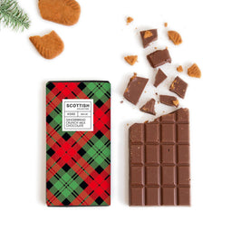 Chocoladereep Melk met Peperkoek (Gingerbread) Crunch - 100 gram - Handmade in Scotland