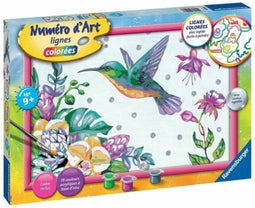 Cijferkunst - groot - Kolibrie en exotische bloemen - Ravensburger