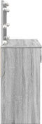 vidaXL - Kaptafel - met - LED-verlichting - 100x40x120 - cm - grijs - sonoma