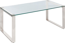 TILON - Salontafel - Zilver - Veiligheidsglas