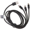 AccuCell 3IN1 USB datakabel - Oplader kabel - Geschikt voor USB-C iPhone Micro-USB - Zwart