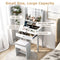 Coast Kaptafel - LED Spiegel - Gehard Glazen Blad - Wit - 64 x 40 x 132 cm