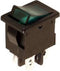 VERMOGEN ROCKERSCHAKELAAR 3A-250V DPST ON-OFF - MET GROEN NEONLICHT (R1944C/G)