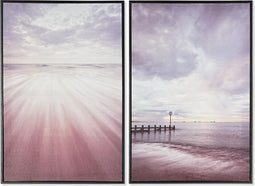 Schilderij DKD Home Decor Oceaan (40 x 2,8 x 60 cm) (2 Stuks)