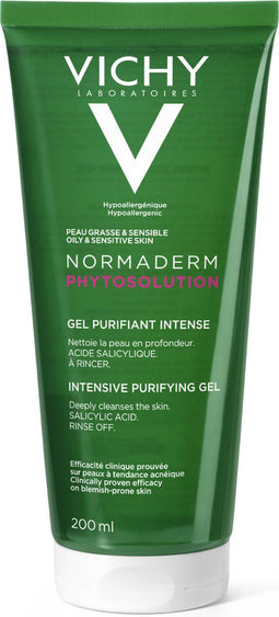 Vichy Normaderm Phytosolution Intens Zuiverende Gel - Gevoelige en Acnégevoelige Huid - 200ml