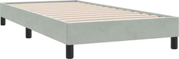 vidaXL - Bedframe - zonder - matras - 80x220 - cm - fluweel - lichtgrijs