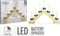 Christmas Decoration kaarsenbrug - 41 x 5 x 31 cm -hout - goud -7 leds