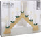 Christmas Decoration kaarsenbrug - 41 x 5 x 31 cm -hout - goud -7 leds