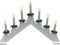 Christmas Decoration kaarsenbrug - 41 x 6 x 30 cm -hout - wit -7 leds