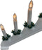 Christmas Decoration kaarsenbrug - 41 x 6 x 30 cm -hout - wit -7 leds