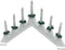 Christmas Decoration kaarsenbrug - 41 x 6 x 30 cm -hout - wit -7 leds