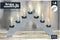 Christmas Decoration kaarsenbrug - 41 x 6 x 30 cm -hout - wit -7 leds