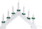 Christmas Decoration kaarsenbrug - 41 x 6 x 30 cm -hout - wit -7 leds