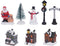 Christmas Decoration kerstdorp accessoires- figuurtjes/huisjes -10x