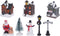 Christmas Decoration kerstdorp accessoires- figuurtjes/huisjes -10x