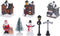 Christmas Decoration kerstdorp accessoires- figuurtjes/huisjes -10x