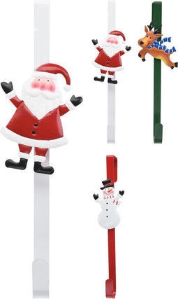 Christmas Decoration - kerstkrans - ophangen deurhanger - per 3 stuks - kranshanger voordeur - kerstkranshanger buitendeur