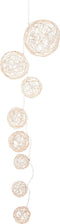 Christmas Decoration lichtsnoer - metalen draad bollen - goud - 90 cm