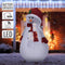 Christmas Decoration Sneeuwpop decoratie figuur/beeld - 200 cm -LED verlichting - kunststof