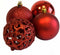 Christmas Gifst Kerstballen Set Rood - 24 Stuks Kunststof Kerstballen - Kerstversiering Ø6 cm
