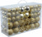 Christmas Gifts - Kerstballen Set Goud - 100 Kunststof Kerstballen - Verschillende Afwerkingen - Ø 3/4/6 cm