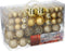 Christmas Gifts - Kerstballen Set Goud - 100 Kunststof Kerstballen - Verschillende Afwerkingen - Ø 3/4/6 cm