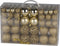 Christmas Gifts - Kerstballen Set Goud - 100 Kunststof Kerstballen - Verschillende Afwerkingen - Ø 3/4/6 cm