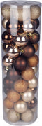 Christmas Gifts Kerstballen Set Goud/Koper - 50 Stuks Kunststof Kerstballen - Kerstversiering