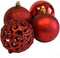 Christmas Gifts Kerstballen Set Rood - 100 Kunststof Kerstballen - Verschillende Afwerkingen - Ø 3/4/6 cm