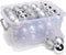 Christmas Gifts Kerstballen Set Zilver - 70 Stuks Kunststof Kerstballen - Incl. Kerstballen Opbergbox - Ø4/5/6 cm