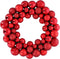 Christmas Gifts Kerstkrans Rood Ø36 CM - Deurkrans met 55 Kerstballen - Kunststof