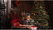 Christmas Gifts Kerstkrans Rood Ø36 CM - Deurkrans met 55 Kerstballen - Kunststof
