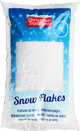 Christmas Traditions Kunstsneeuw/nepsneeuw - in zak - 4 liter - wit - sneeuwvlokken