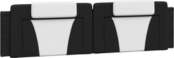 vidaXL - Hoofdbordkussen - 200 - cm - kunstleer - zwart - en - wit