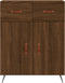 vidaXL - Dressoir - 69,5x34x90 - cm - bewerkt - hout - bruin - eikenkleur