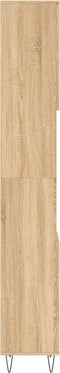 vidaXL - Badkamerkast - 30x30x190 - cm - bewerkt - hout - sonoma - eikenkleurig