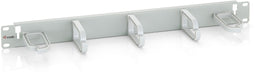 Equip 19 - Rack Mount Kabelmanagement Paneel - 5 Beugels - Lichtgrijs (RAL 7035)