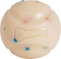 Chuckit! Birthday Fetch Ball - Ø 6 cm – Stevig Hondenspeelgoed – Apporteerspeelgoed met vanillegeur – Hondenbal – Hondenspeeltje - Confetti