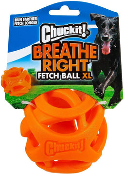 Chuckit Breathe Right Fetch Ball - Hondenspeelgoed - Hondenbal - Drijvend - Extra large - Ø9 cm - Oranje - 1 Stuks