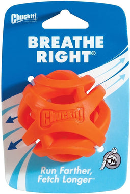 Chuckit! Breathe Right Fetch Ball - Hondenspeelgoed - Hondenbal - Drijvend - Medium - Ø6 cm - Oranje - 1 Stuks